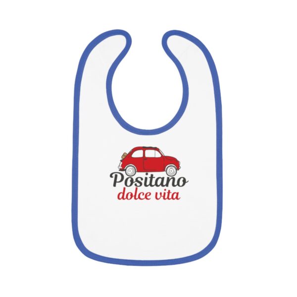Positano Dolce Vita  Baby Contrast Trim Jersey Bib - immagine 2